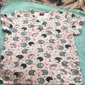 Hedgehog Print Scrub Top